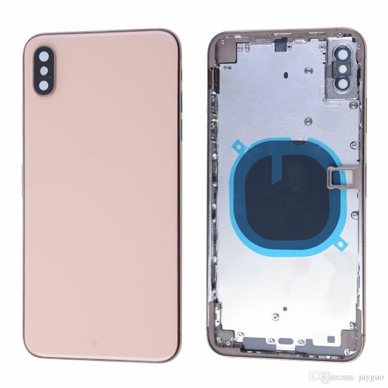 TAMPA TRASEIRA COM FRAME APPLE IPHONE XS DOURADO TAMPA TRASEIRA COM FRAME APPLE IPHONE XS DOURADO